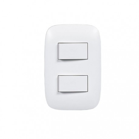 Interruptor Bticino modus embutido 2 botones plástico blanco